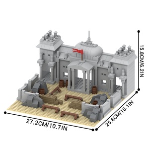 MOC5071 <span class=keywords><strong>Maison</strong></span> militaire de la Seconde Guerre mondiale Champ de bataille Base de défense militaire <span class=keywords><strong>Maison</strong></span> Bataille de Berlin Ensembles de blocs de construction Kit de construction Jouets - Product Image 3