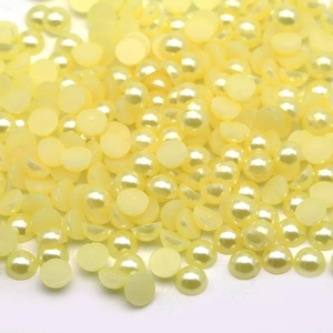 Factory Wholesale Price Orange ABS Pearl <strong>Beads</strong> Half Round Pearls Flatback <strong>Beads</strong> Loose Imitation Pearl - Product Image 2