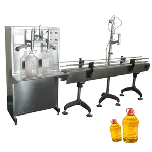 Machine de capsulage de remplissage de bouteilles d'huile de cuisson liquide 1-5L pour les petites entreprises