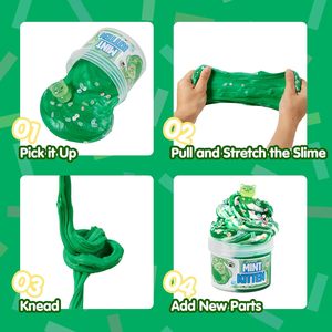 Slime Esponjoso de Cristal en Oferta, Arcilla de Seda Colorida Arcoíris, Nueva Popularidad Inspirada en el Helado para Niños y Adultos - Product Image 5