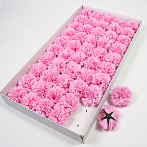 Vente en gros de <span class=keywords><strong>fleurs</strong></span> funéraires en fausse soie artificielle bon marché 8.5 cm à œillets pour les arrangements de cimetière - Product Image 2