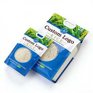 Sacs d'emballage pour riz à soufflets latéraux avec poignée, recyclés, 1kg 2kg 5kg 10kg, impression personnalisée, pochette autoportante anti-humidité - Product Image 2