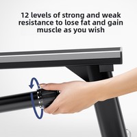Remo Hidráulico Plegable de Doble Palanca, Silencioso, con Resistencia Ajustable, Equipo de Fitness Cardiovascular para Entrenamiento en Casa