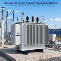 Transformateur immergé dans l'huile S11 500 kVA 10 kV vers 400 V en cuivre ONAN pour distribution en poste de transformation extérieur
