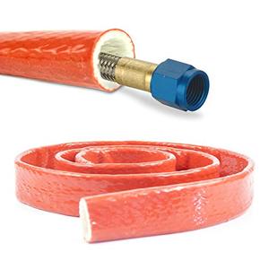 Silicon Coated <strong>Fiberglass</strong> Sleeve Flame Retardant 1kV <strong>Rated</strong> Voltage for High <strong>Temperature</strong> Protection - Product Image 3