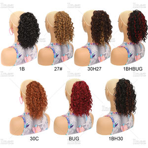 Extensiones de cabello ondulado con cordón de cola de caballo, extensión de cola de caballo corta de 10 pulgadas, postizo sintético para uso diario de mujeres - Product Image 5