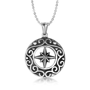 Collar con colgante de estrella de plata tibetana con diseño de estrella de ocho puntas para joyería de moda SP826 - Product Image 5