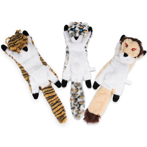 No Stuffing Squeaky <b>Plush</b> Dog and Puppy Toy Fox, Raccoon, and Squirrel 3 Pack Dog Toys Crinkle Dog Toys Dog Chew Toys <b>Plush</b> - Product Image 2