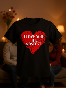 T-Shirt Romantica per Coppie di San Valentino, Vestibilità Regolare, 100% Cotone, Comoda, Casual, Girocollo, Manica Corta, Stile Jersey Stampato - Product Image 2