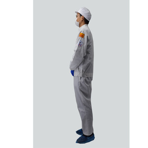 Uniforme de trabajo de manga larga para fábrica de alimentos con logotipo, identificación de gestión, ropa de trabajo blanca con cuello alto para taller - Product Image 3
