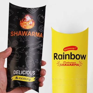 Boîte d'emballage <span class=keywords><strong>alimentaire</strong></span> jetable biodégradable personnalisée avec logo pour grillades, tartes, burritos, wraps et shawarmas à emporter - Product Image 5