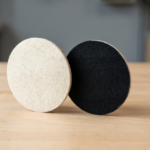 Pads de protection pour meubles FERVI Disco en feutre avec velcro, diamètre 115 mm, épaisseur 5 mm, lot de 10 VDF115 pour la protection et l'organisation - Product Image 2