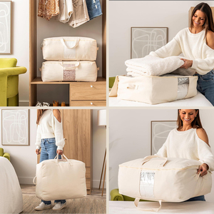 Modern Design Custom 600D Polyester Fabric <strong>Duvet</strong> Quilt Storage <strong>Bag</strong> Waterproof with Handles for Living Room Clothes Storage - Product Image 6