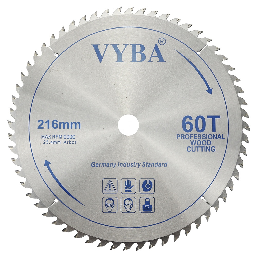 Циркулярная Пила TCT с наконечником из карбида вольфрама для резки древесины 216mmX60T