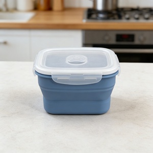 Boîte à lunch en silicone de qualité alimentaire, boîte de conservation pour congélateur, boîte de rangement pour fruits et légumes, boîte de conservation pour produits surgelés, boîte de fraîcheur - Product Image 4