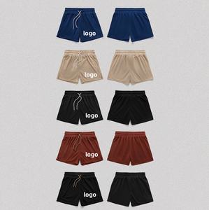 Shorts de sport personnalisés avec logo, shorts de sport de fitness, shorts de course à pied 2 en 1, shorts de sport avec poches, séchage rapide, shorts d'entraînement pour hommes - Product Image 1