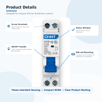 Interruptor Diferencial RCBO CHINT NXBLE-40 IEC 61009-1 AC Tipo C Curva D para Proyectos Eléctricos Comerciales
