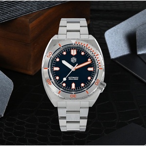 San Martin Diver – montre de luxe pour hommes, 40mm, lunette en acier inoxydable, YN55, automatique, mécanique, saphir, 20 bars, BGW-9, lumineuse - Product Image 5