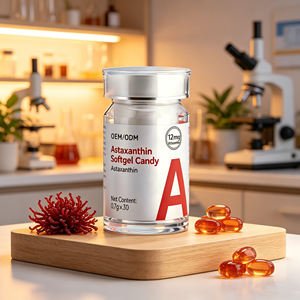 Extracto <span class=keywords><strong>de</strong></span> Haematococcus Pluvialis, Cápsulas Blandas <span class=keywords><strong>de</strong></span> Astaxantina, Suplemento Antioxidante para la Piel, Antienvejecimiento - Product Image 1