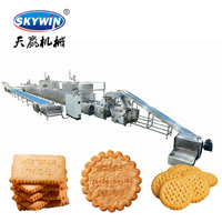 Chaîne de production de biscuits entièrement automatique pour petites entreprises avec mélangeur de pâte et four tunnel continu