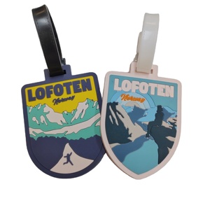 New Trend Loop Holder Impresión de cuero Corazón Divertido Logotipo personalizado Correa de goma para Etiquetas de equipaje de línea aérea - Product Image 2