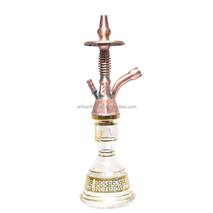 Cachimba Khalil Mamoon de Fábrica con Bolsa Negra, Tamaño Mediano, de Vidrio, Estilo Egipcio, Narguile Portátil - Product Image 4