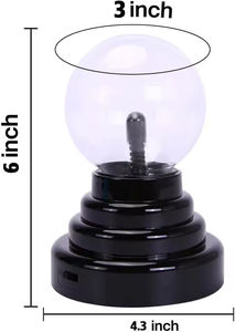 Globo de bola de Plasma de 3 pulgadas alimentado por USB, relámpago mágico, luz nocturna sensible al tacto, decoración del hogar, regalo para boda, Festival, fiesta, niños - Product Image 2