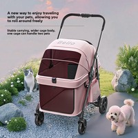 Poussette pour animaux de compagnie Bello, petite poussette pliable en métal pour chats et chiens, idéale pour les sorties en plein air
