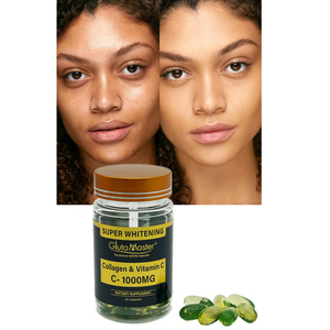 Capsules OEM <span class=keywords><strong>de</strong></span> collagène et <span class=keywords><strong>de</strong></span> vitamine C-1000 MG super blanchissantes et personnalisées Capsule organique efficace pour éliminer <span class=keywords><strong>les</strong></span> taches brunes des peaux noires - Product Image 1