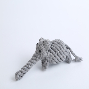 Giocattolo per Cani a Nodo, Simpatico Elefante Intrecciato in Corda di Cotone. Giocattolo da masticare per animali domestici, durevole, resistente ai morsi, adatto per l'addestramento dei cani - Product Image 2