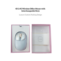 Souris sans fil de jeu miniature personnalisable, mignonne, créative, silencieuse, avec bouton magnétique détachable, rechargeable, 4D, 2.4G, taux de sondage de 125 Hz
