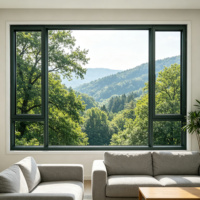 Fenêtre oscillo-battante en aluminium premium, alliage 6060-T66, rupture de pont thermique PA66, résistance structurelle renforcée pour projets d'appartements