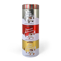 Boîte de rangement en métal empilable à 3 niveaux avec logo de la marque JYB imprimé, boîte vide multi-couches, boîte à chocolat, boîte à bonbons pour cadeau de Noël