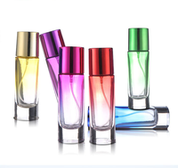 Botol Parfum Kaca Isi Ulang Warna-warni Mewah Tutup Sekrup 30Ml Kosmetik Botol Parfum Semprot Kosong Bulat