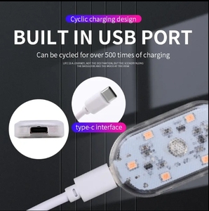 Lampe magnétique sans fil pour éclairage intérieur de <span class=keywords><strong>voiture</strong></span> Lumière LED USB Lampe de coffre de <span class=keywords><strong>voiture</strong></span> Plafonniers Lecture Ampoules LED d'intérieur pour <span class=keywords><strong>voiture</strong></span> - Product Image 6