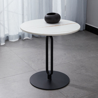 Ensemble de décoration d'intérieur de salon, pieds en marbre et métal, table de chevet pour canapé, vente directe d'usine