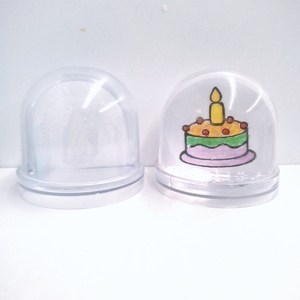 Globo de Nieve Interactivo con Purpurina de 9*9*8.5cm, Set de Globo de Nieve DIY para Dibujos Infantiles, Manualidades de Plástico Vacías para DIY - Product Image 3