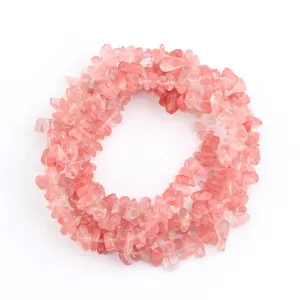 Crystal Beads untuk Perhiasan Membuat Batu Alam Semangka Keripik Manik-manik, 5-8Mm 7 Chakra Alami Chip Tidak Teratur Batu Permata