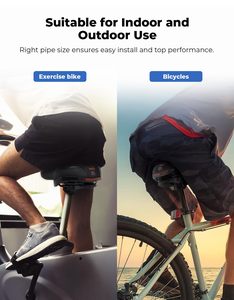 Sillín de <span class=keywords><strong>Bicicleta</strong></span> MTB Vintage de Cuero Vacuno con Calefacción y Asiento Confortable con Memoria - Diseño de Logotipos Negros <span class=keywords><strong>Wheelie</strong></span> de Funsea - Product Image 2