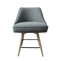 68cm Moderner Stoff-Barhocker mit Drehfunktion, Stabil und Robust, Thekenhöhe für Zuhause und Bar