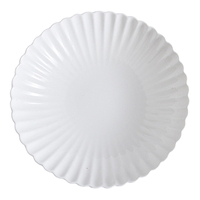 Service de table en céramique blanche StarLuckINT, bord festonné à motif floral, assiettes et bols personnalisés, vaisselle pour mariage, événement, hôtel