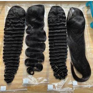 Parrucca Frontale HD Full Lace 13x4 in <span class=keywords><strong>Capelli</strong></span> Umani Vergini Indiani Grezzi con Onde Naturali, Economica, per la Vendita all'Ingrosso - Product Image 2