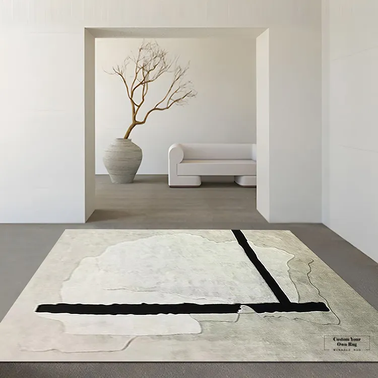 Dekorative moderne individuelle handgefütterte Acryl-Fläche handgefertigter Teppich Wolle-Zimmerteppich