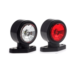 12V double couleur lumière LED Double face rouge + ambre/blanc camion remorque caoutchouc branche côté marqueur Position indicateur lampe - Product Image 3