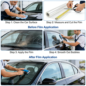 Film de protection de peinture PPF TPU auto-réparant de haute qualité USA sur mesure, film transparent noir mat TPH PPF en rouleau, film de protection pour carrosserie automobile, <span class=keywords><strong>car</strong></span> wrapping - Product Image 6