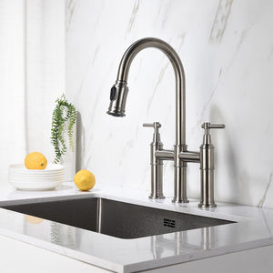 <span class=keywords><strong>Robinet</strong></span> de cuisine américain noir mat avec douchette extractible en finition Spot - Product Image 2