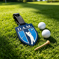 Tag Tas Golf Logam Custom dengan Finishing Poles, Universal untuk Tas Golf