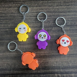 พวงกุญแจตลับเมตรพลาสติก 3 มิติ ลายการ์ตูนอื่นๆ ของขวัญไม้บรรทัดขนาดเล็กพกพา - Product Image 4