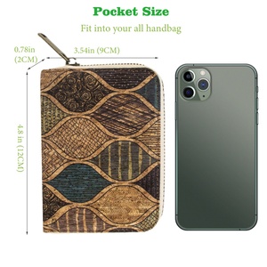 Vegan Credit Card Holder Short Purse Eco Friendly Gift for Men and Women <b>RFID</b> Blocking Cork <b>Wallet</b> - Product Image 3