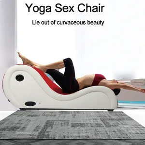 2023 New Style White And Red PU Leather Making Love Position Bdsm Lounge S Shape Solid Sex FurnitureTantra Chair For Couples